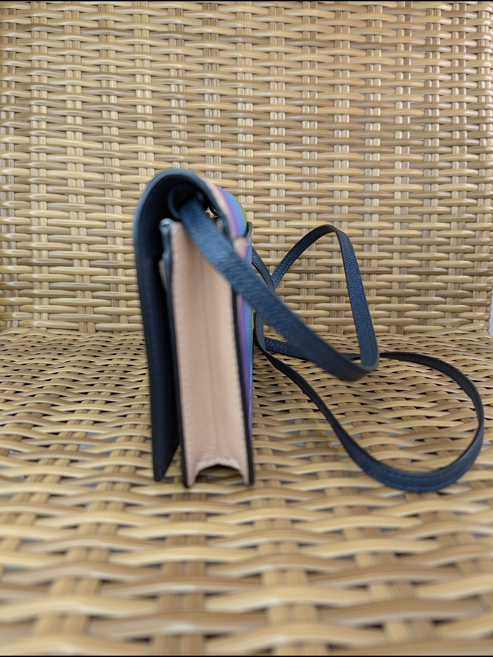 Coach Hayden Ombre Multi-Colored Leather Crossbody Bag Clutch Wallet Small - Picture 4 of 16